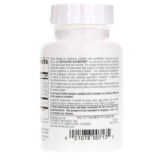 Activated Quercetin Bioflavonoid Complex Tablets, SNN